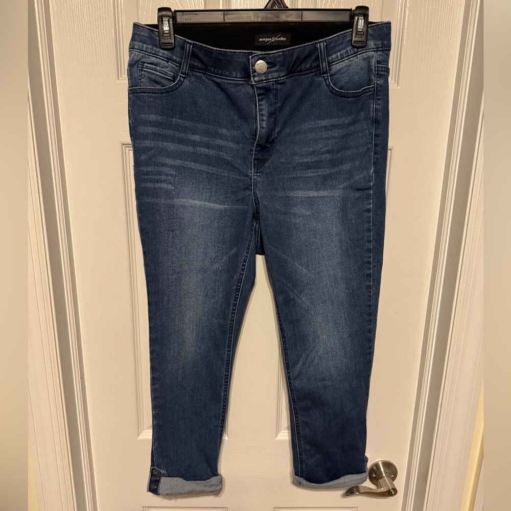 Morgan & Walker Embroidered Pocket Cropped Jean 14W
